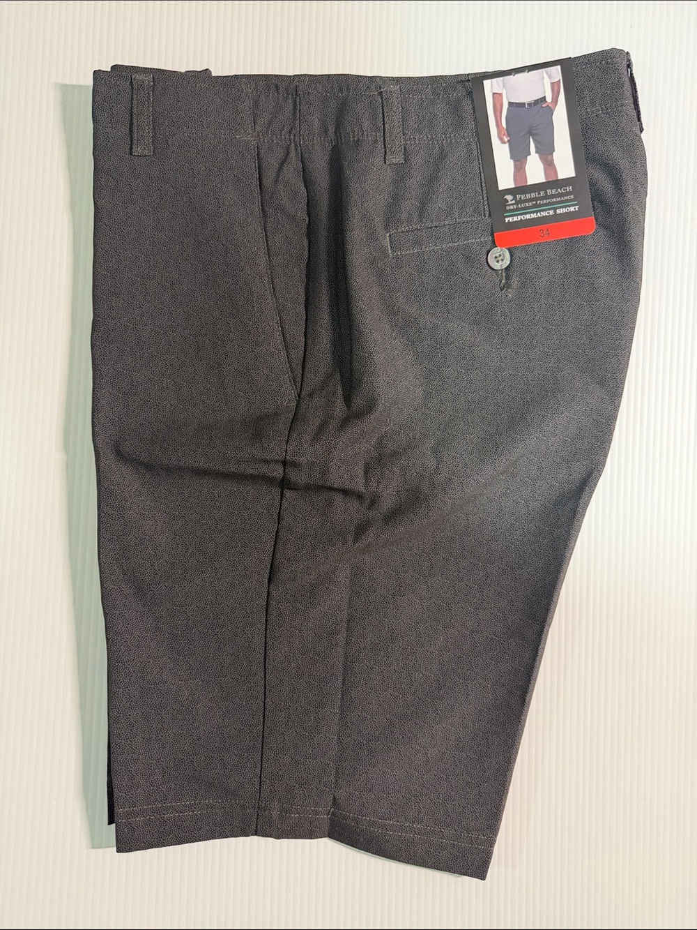 Pebble Beach Men's Flat Front Shorts Size 34 Color Black New